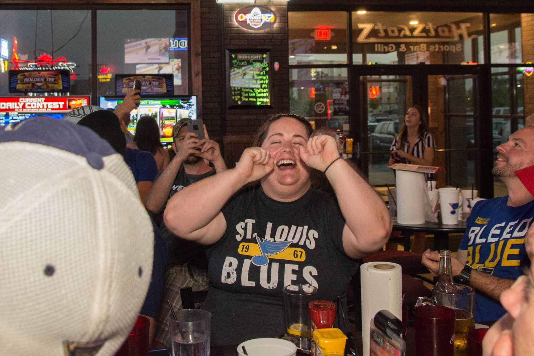 Blues Fans at Hotshots Wentzville during the Stanley Cup Final G